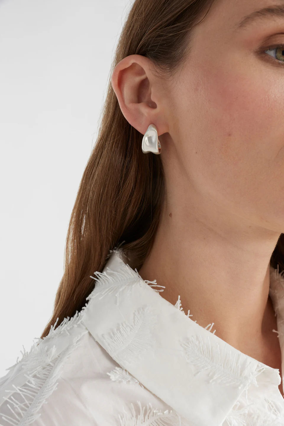 Earrings . Feven Small Hoop . Silver