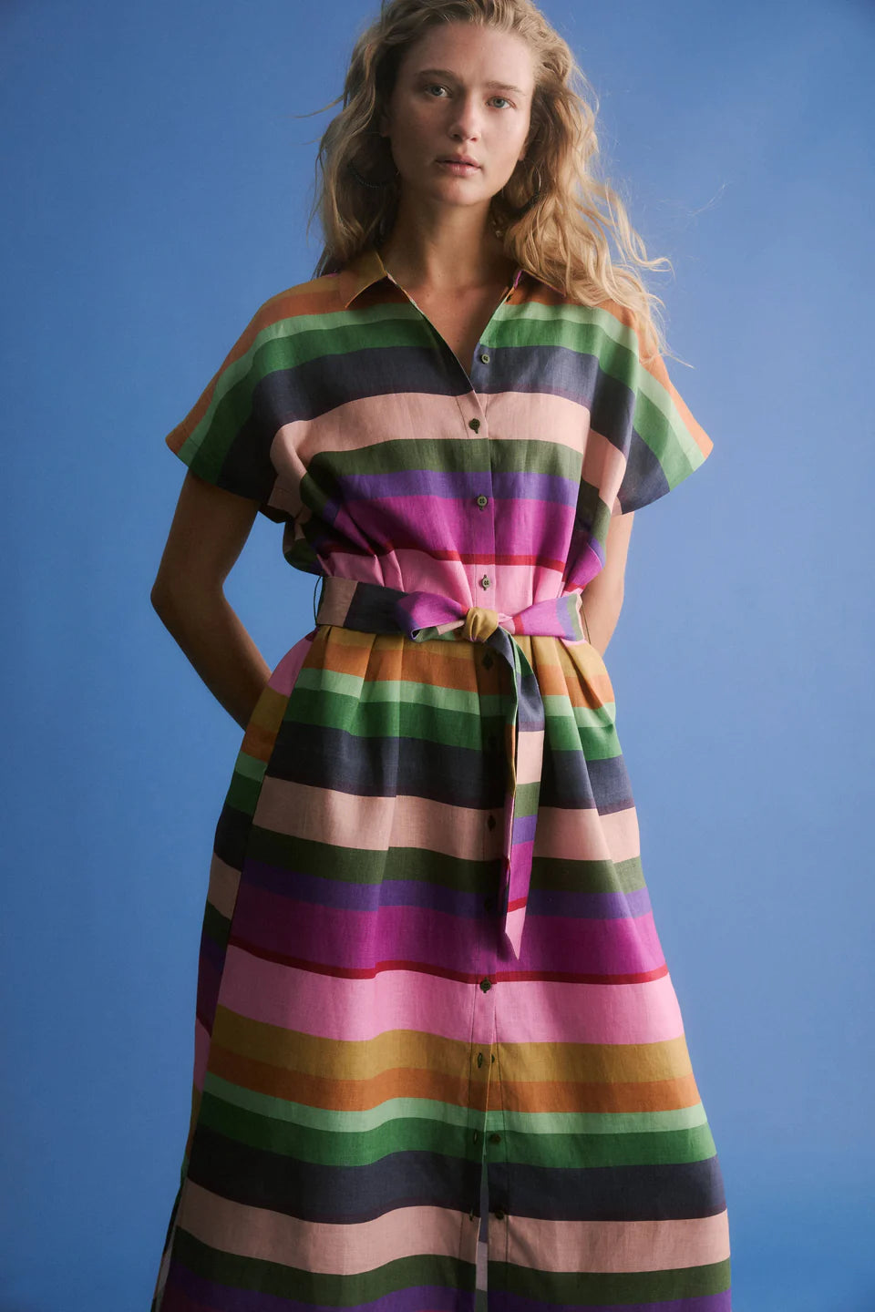 Tilko Linen Shirt Dress . Lysbro