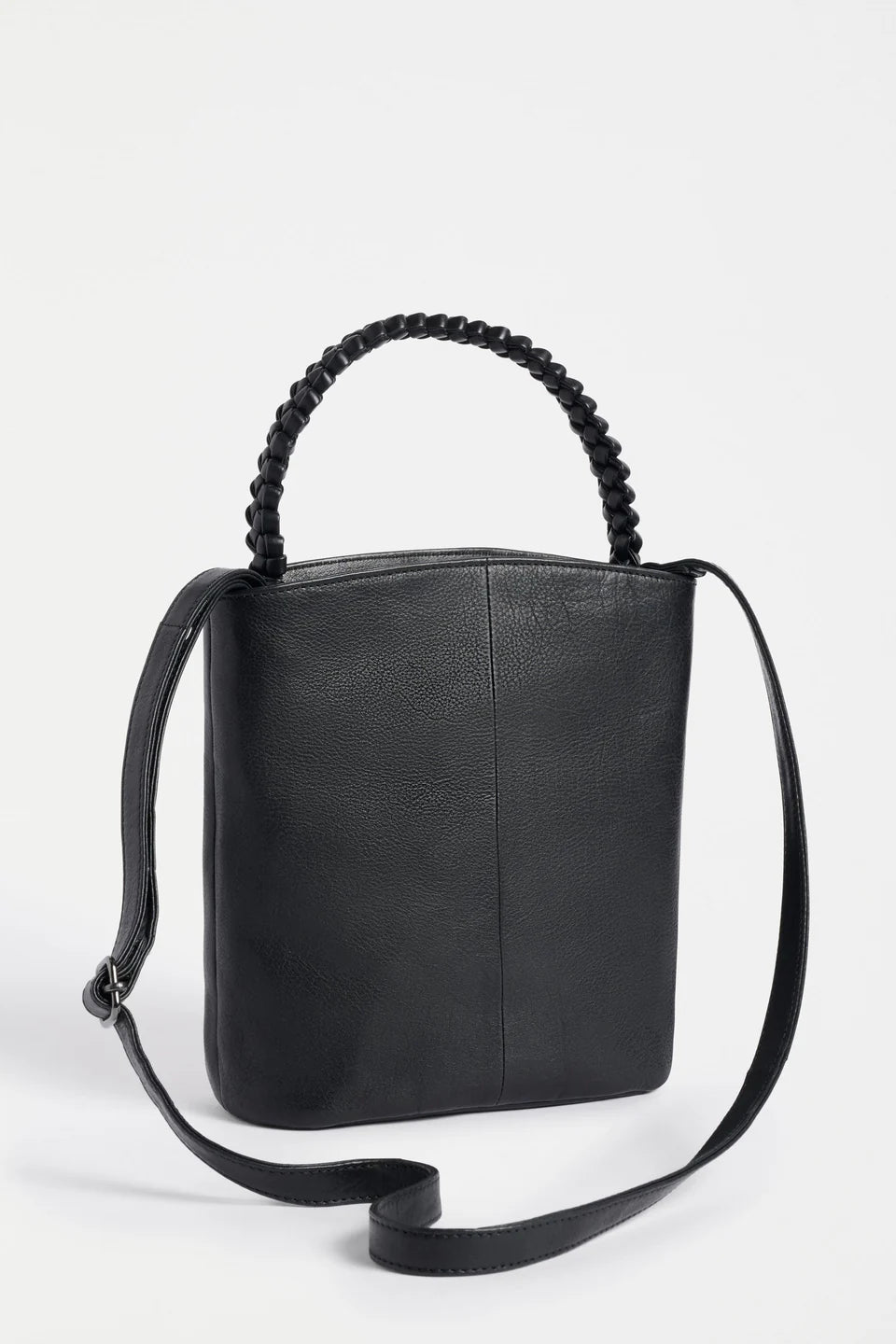Bolenn Crossbody Leather Bag . Black