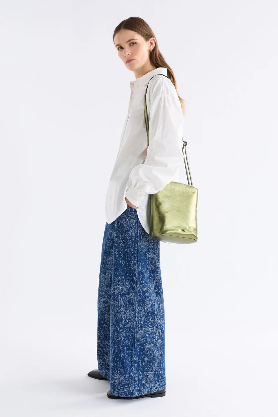 Bolenn Crossbody Leather Bag . Espresso