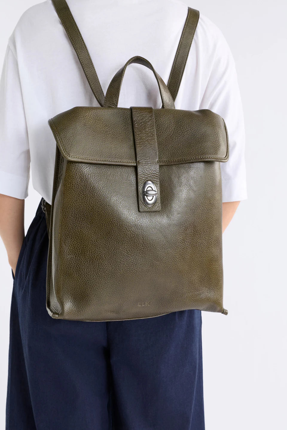 Hyddan Leather Backpack . Sienna