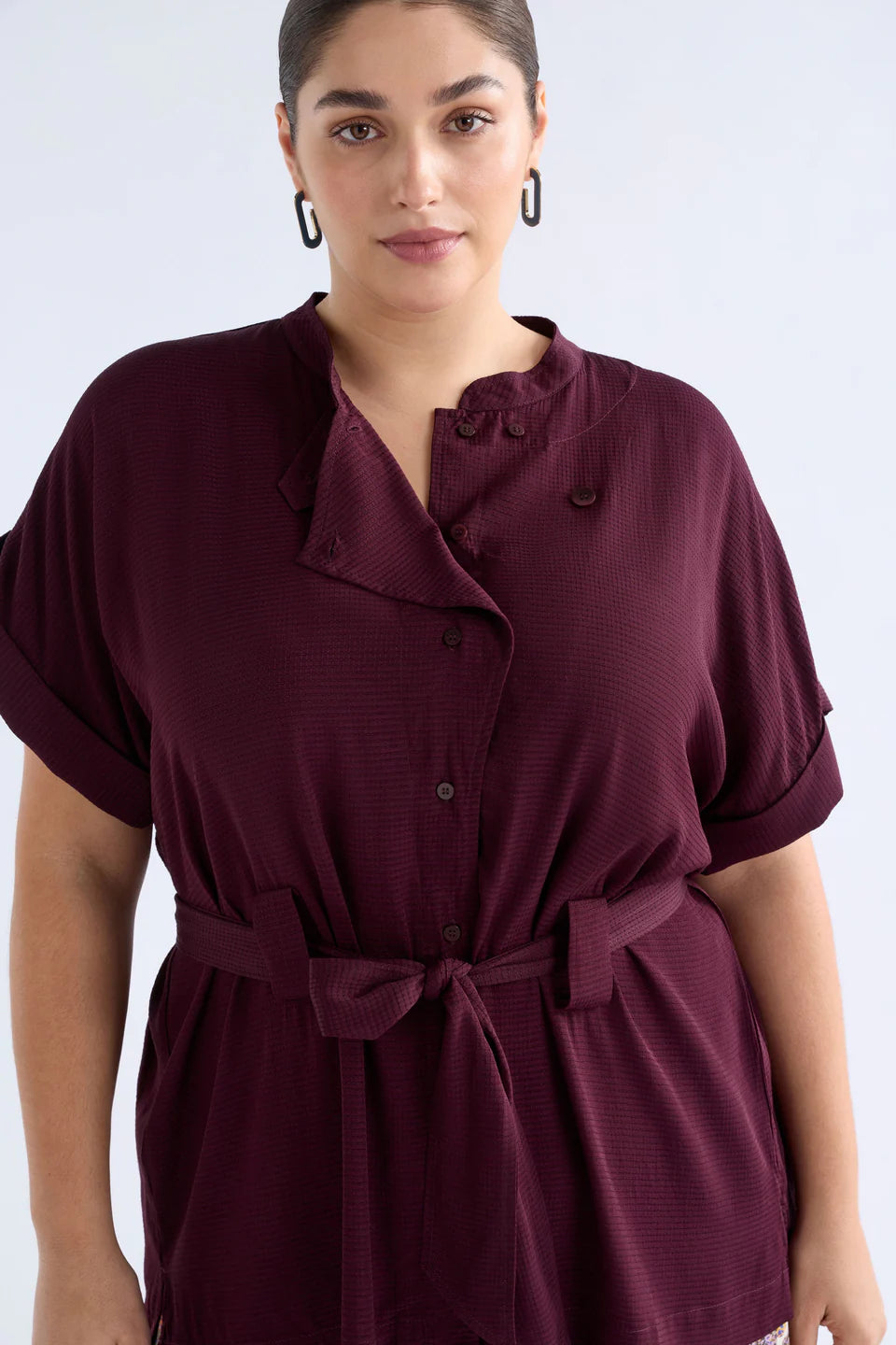 Meikes Shirt . Burgundy