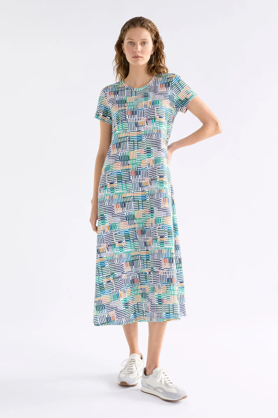 Haki Dress . Chess Print