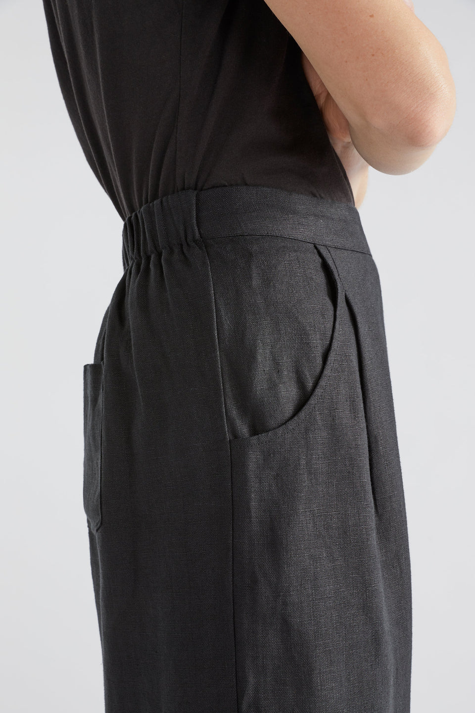 Ilona Linen Pant . Black