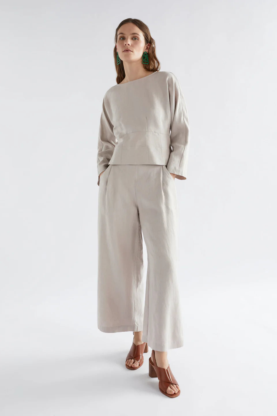 Ilona Linen Pant . Flax