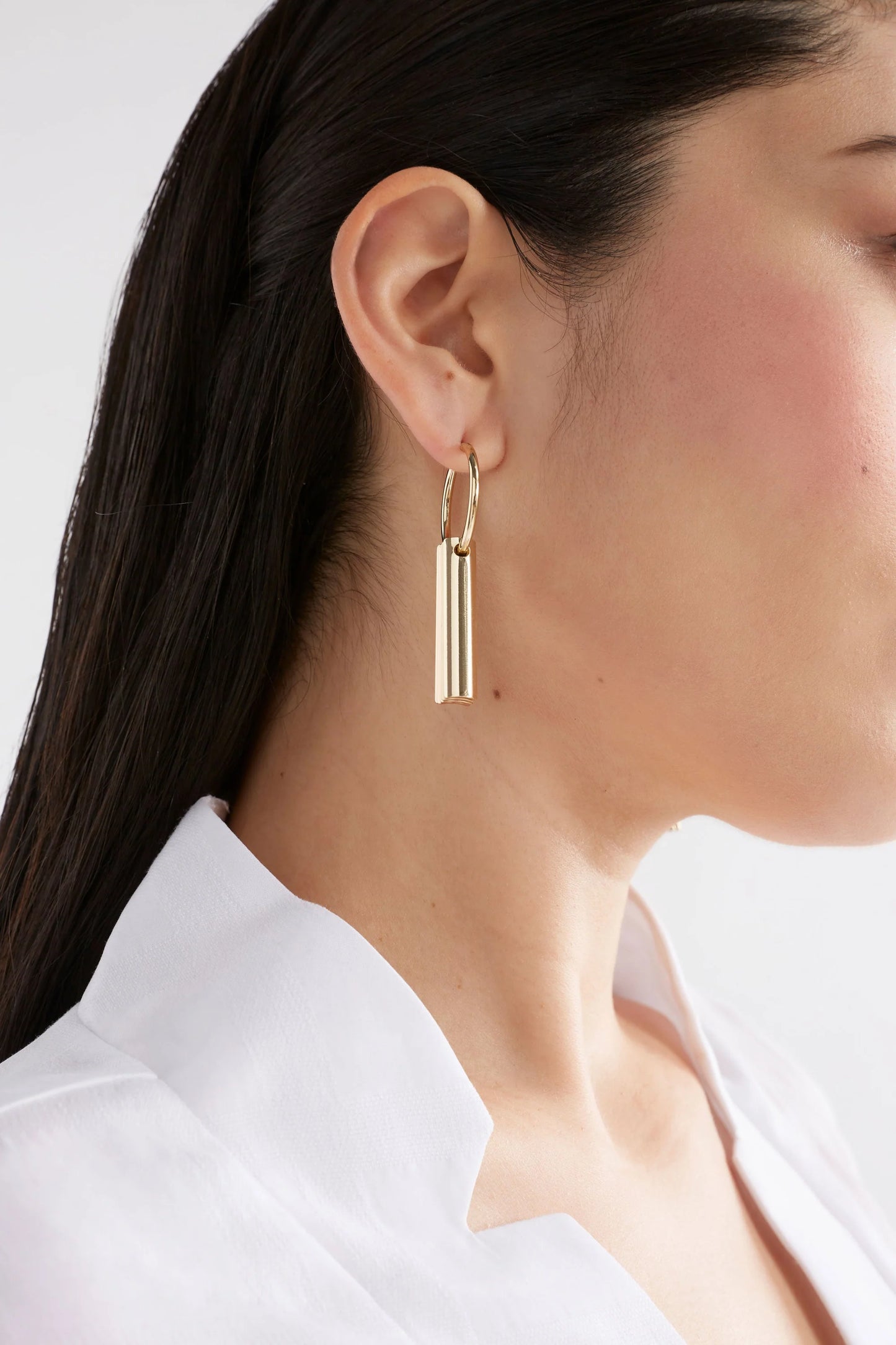 Earrings . Kora Hoop + Drop . Gold