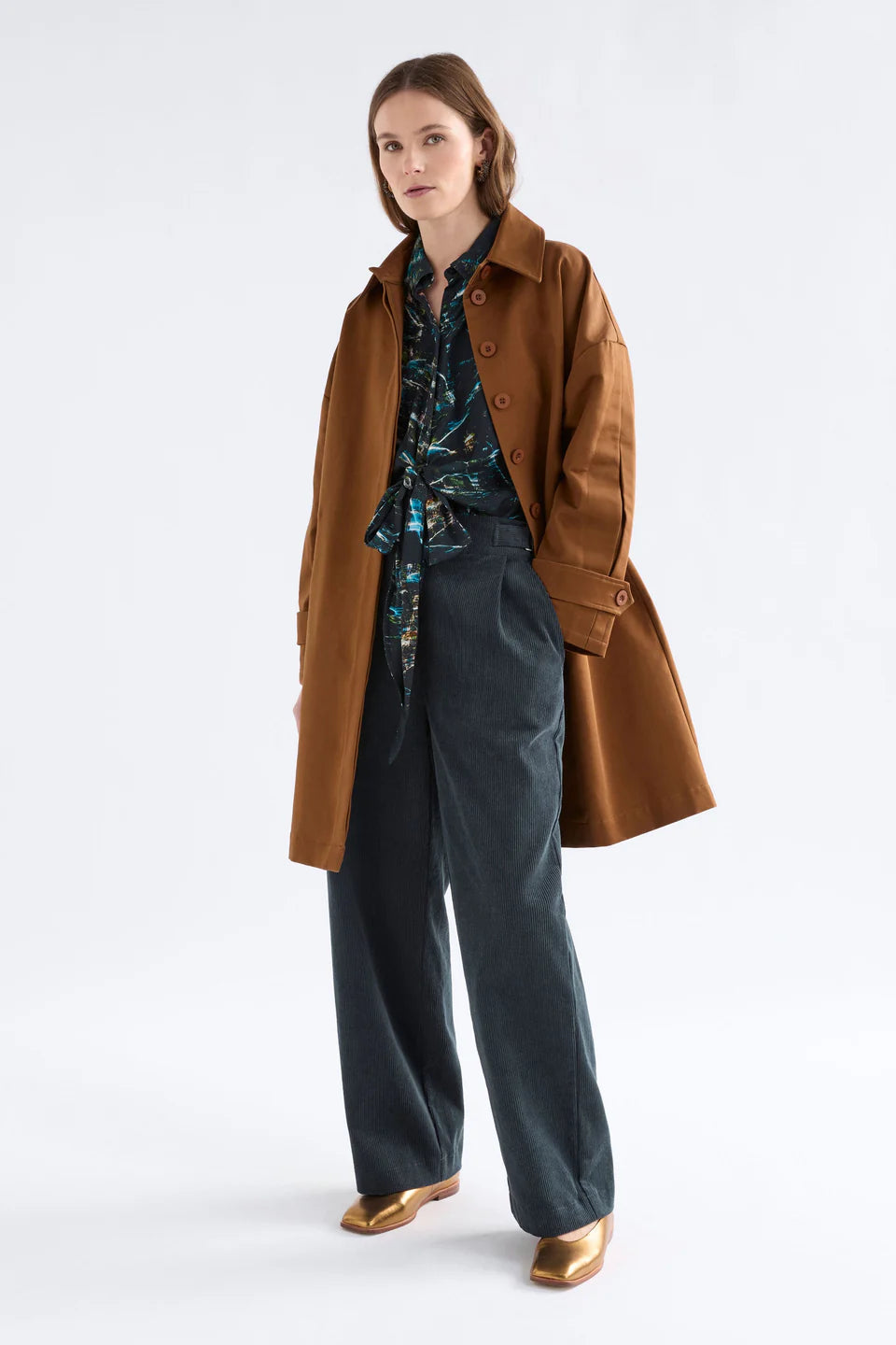 Noemi Cord Pant . Carbon