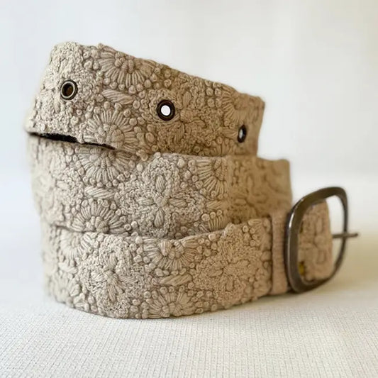 Embroidered Wool Belt . Desert Dreams