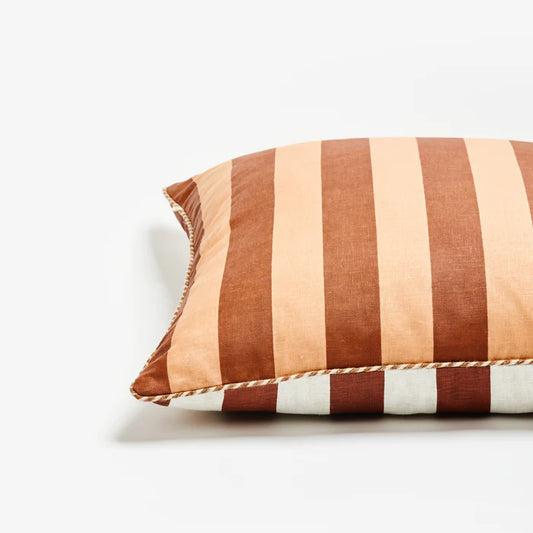 Cushion . Bold Stripe Cocoa . 60cm
