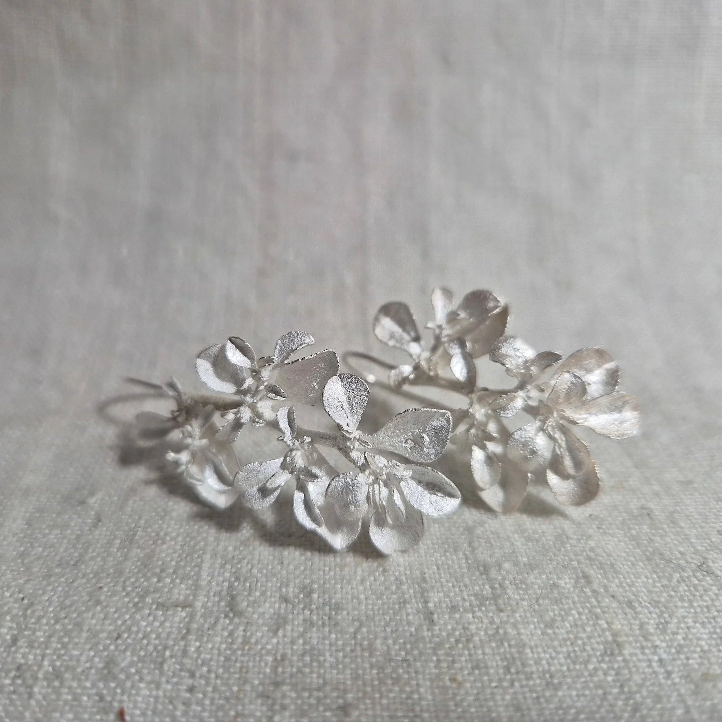 Galenia Weed earrings . Silver