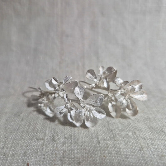 Galenia Weed earrings . Silver