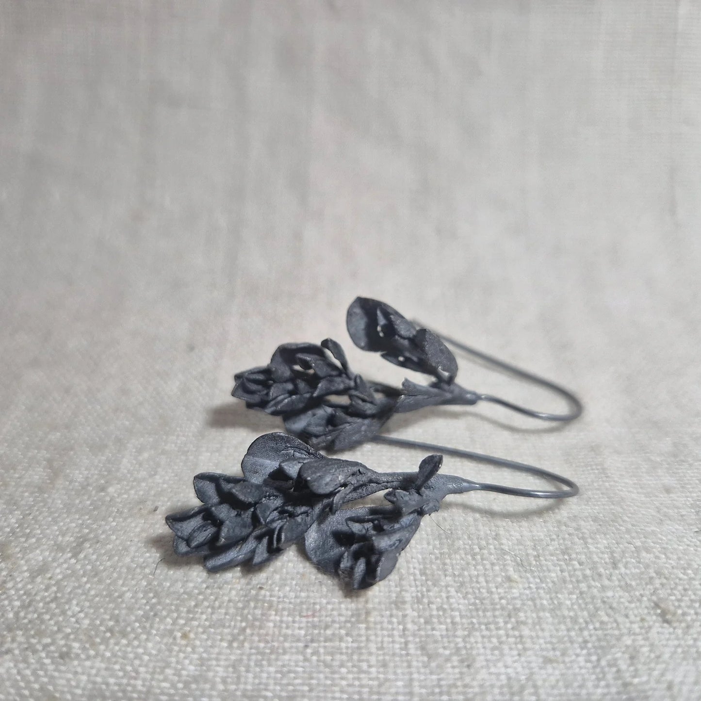 Galenia Weed earrings . Blackened