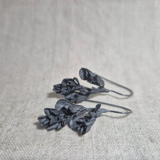 Galenia Weed earrings . Blackened