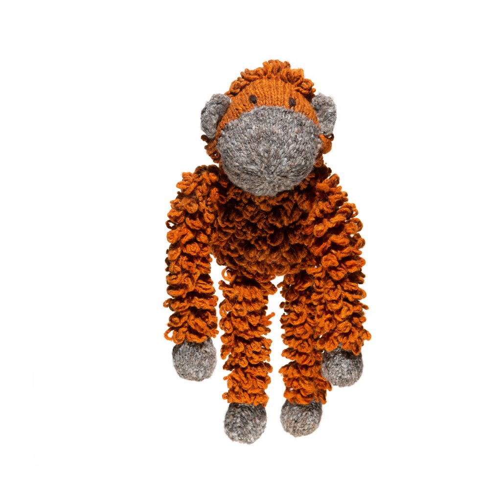 Hand Knitted Wool Orangutan