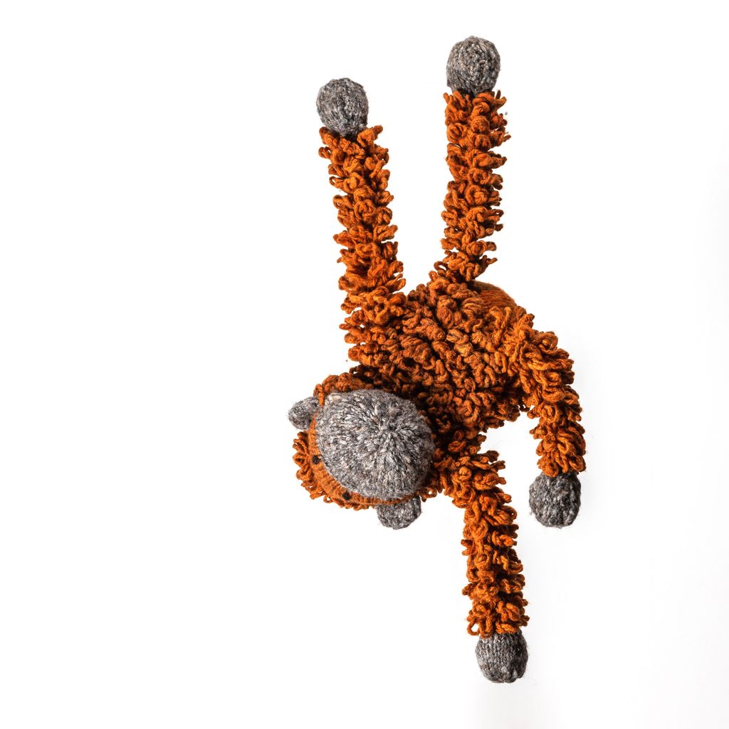 Hand Knitted Wool Orangutan