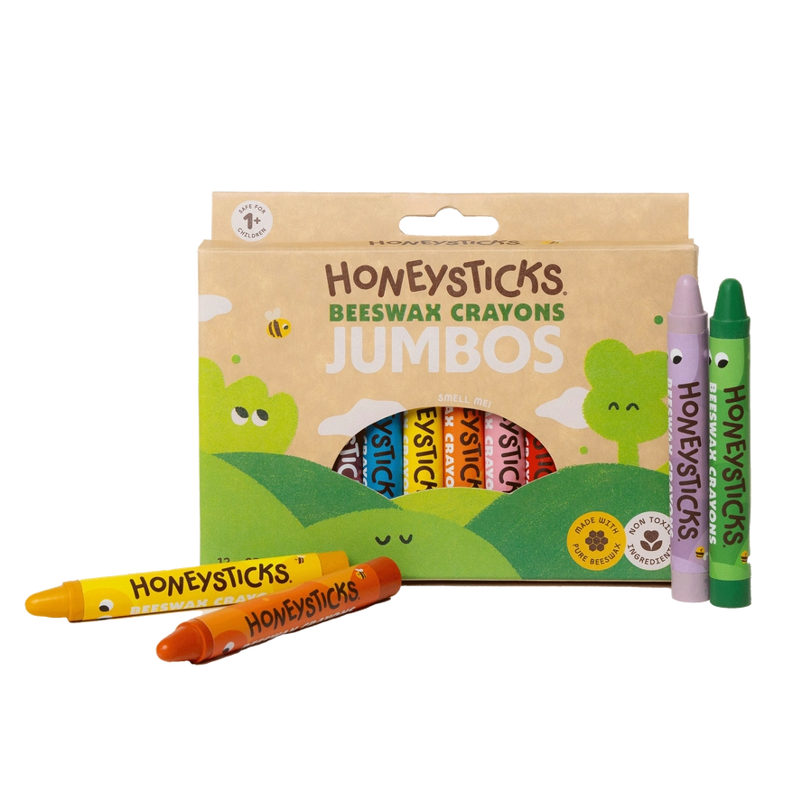 Honeysticks Beeswax Crayons . Jumbo's 12 Pack