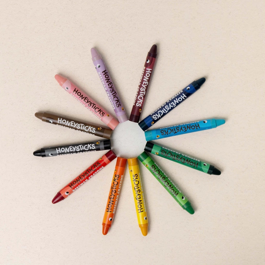 Honeysticks Beeswax Crayons . Jumbo's 12 Pack