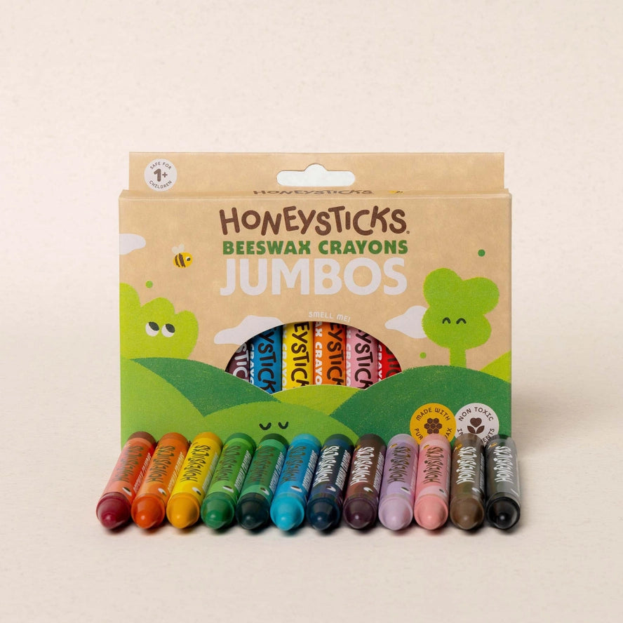 Honeysticks Beeswax Crayons . Jumbo's 12 Pack