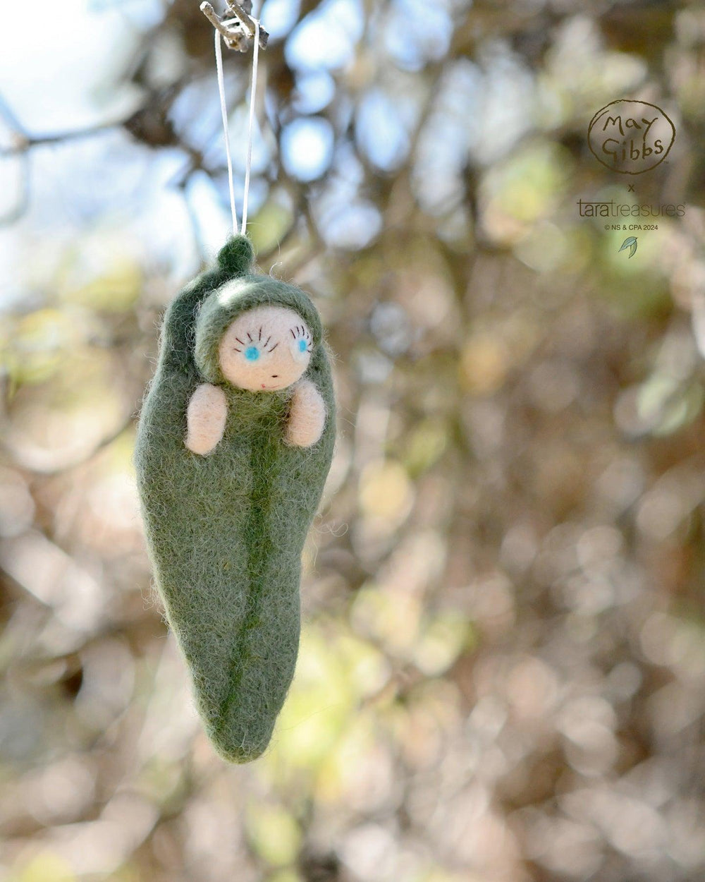 May Gibbs Gumnut Baby felt ornament