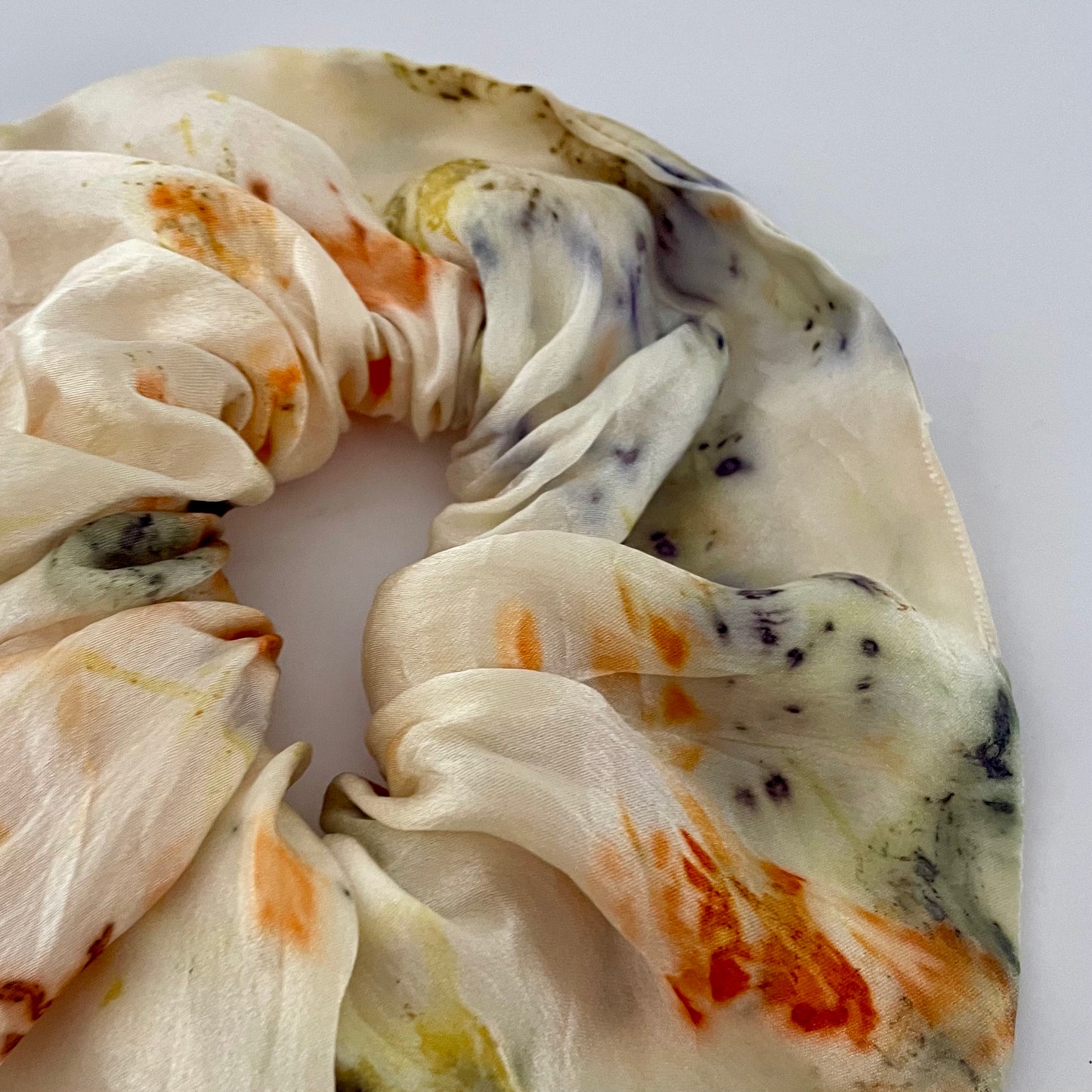 Silk Hair Scrunchie . Floral