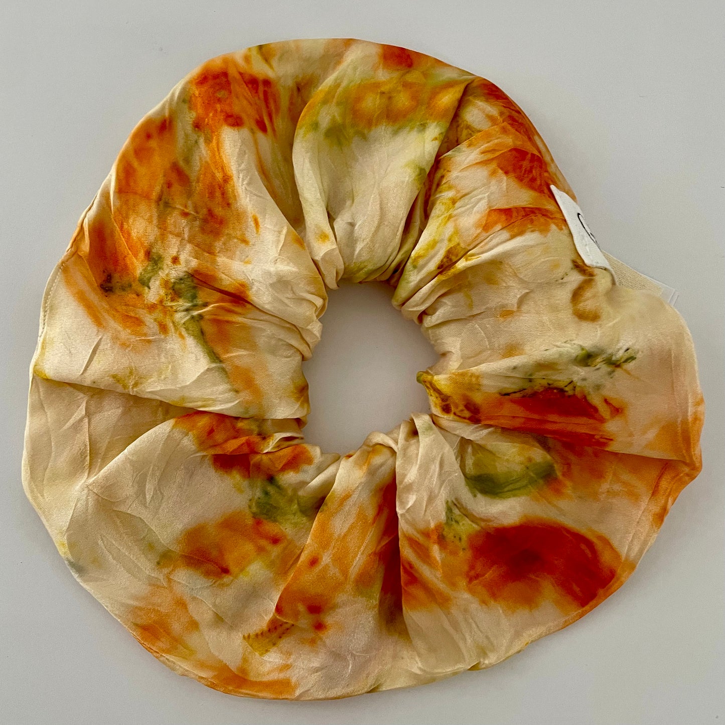 Silk Hair Scrunchie . Marigold