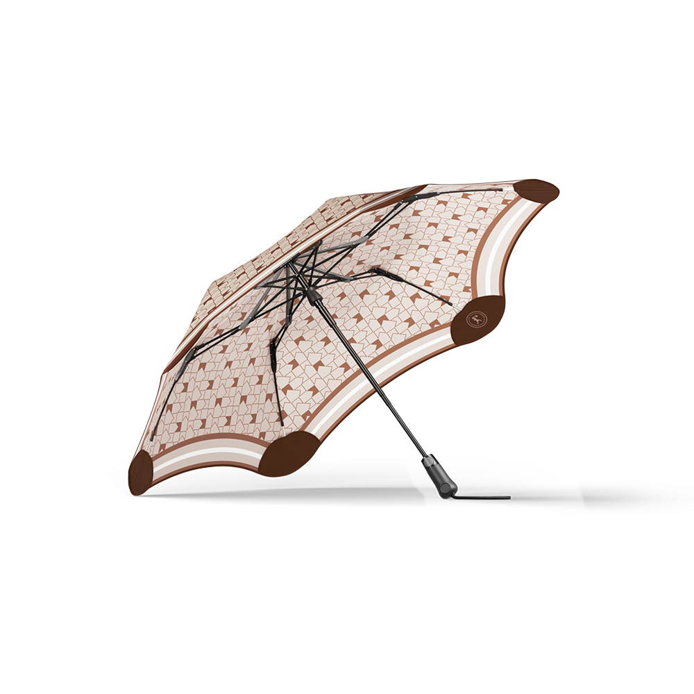 Blunt Metro Umbrella . Limited Edition . Karen Walker Monogram . Chestnut