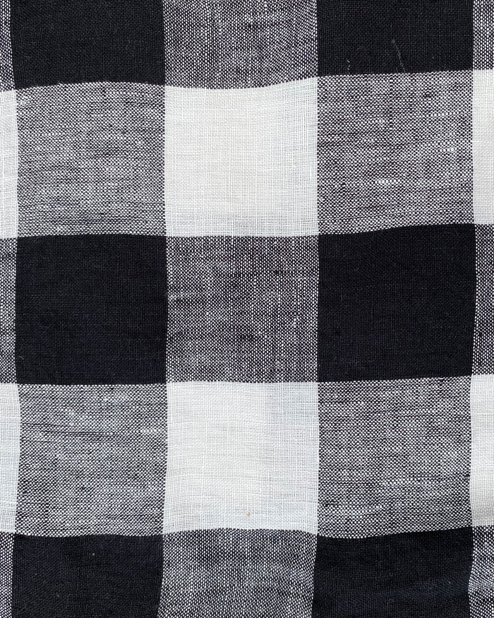 Black + White Gingham Quilt Cover . Linen