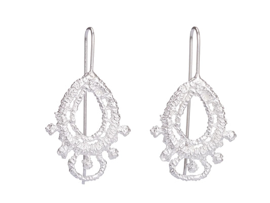 Earrings . Lace Silver 443