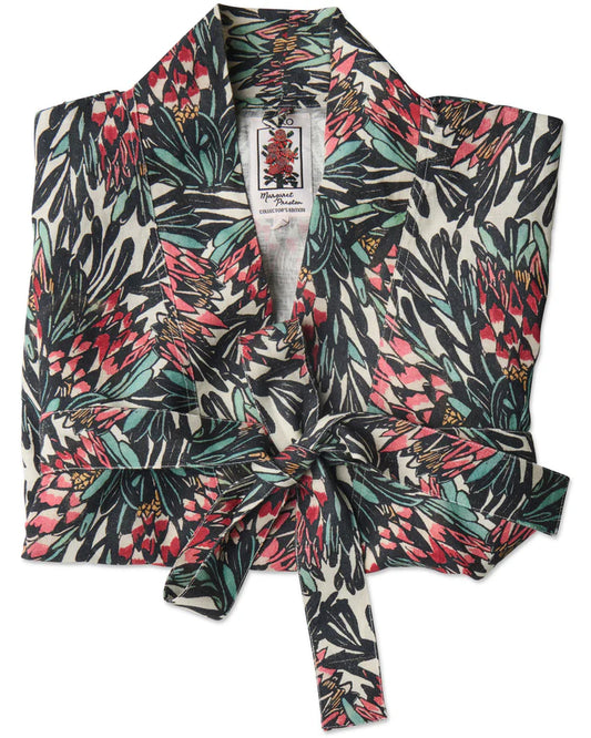 Margaret Preston Linen Robe . Protea Party