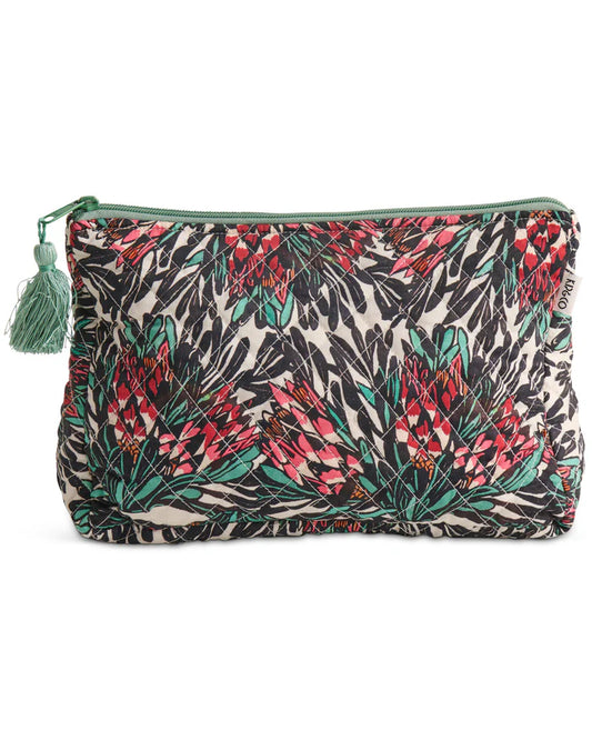 Margaret Preston Quilted Cotton Bathroom Bag . Protea Party