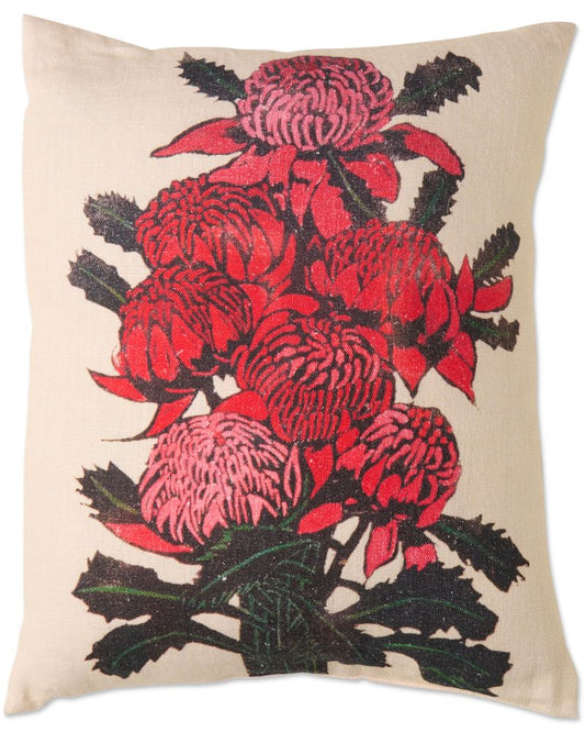 Margaret Preston Upholstery Cushion . Waratah