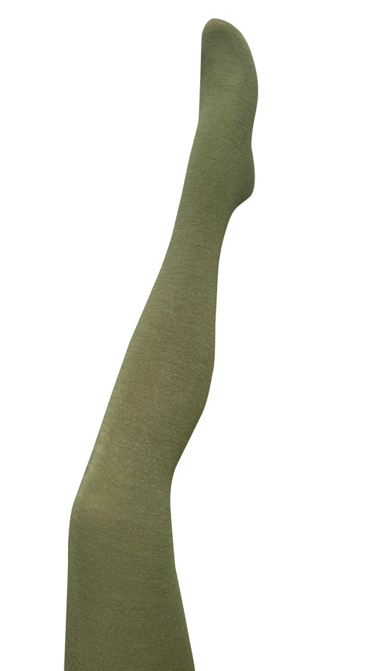 Merino Wool Tights . Luxe . Olive