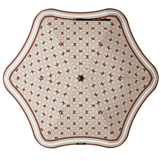 Blunt Metro Umbrella . Limited Edition . Karen Walker Monogram . Chestnut