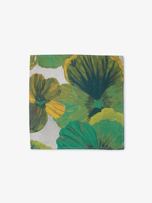 Napkin . Wild Pansy Verde