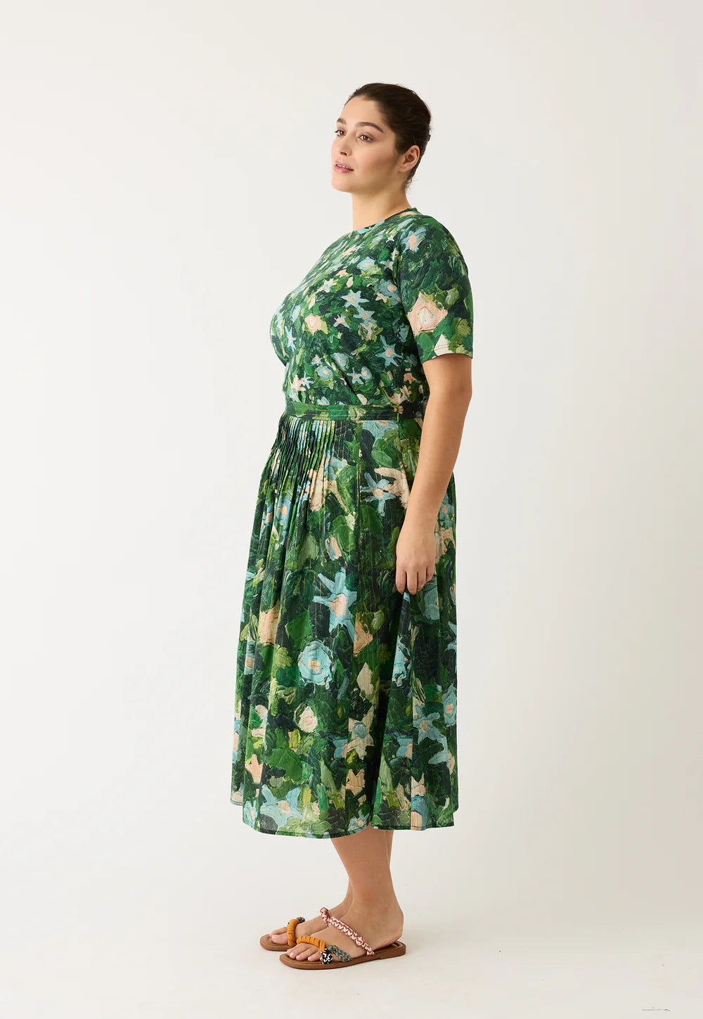 Alma Yoke Skirt . Garden