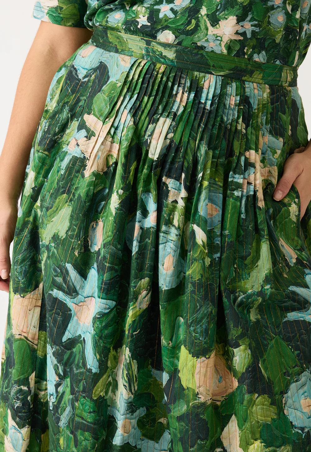 Alma Yoke Skirt . Garden