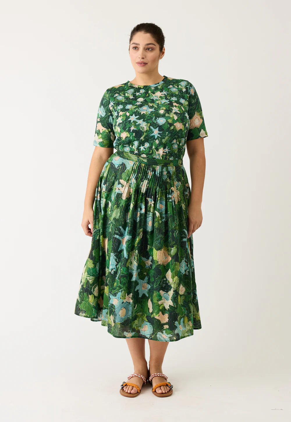 Alma Yoke Skirt . Garden