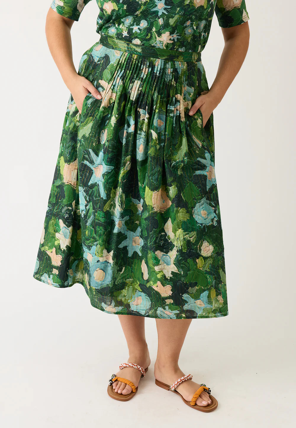 Alma Yoke Skirt . Garden