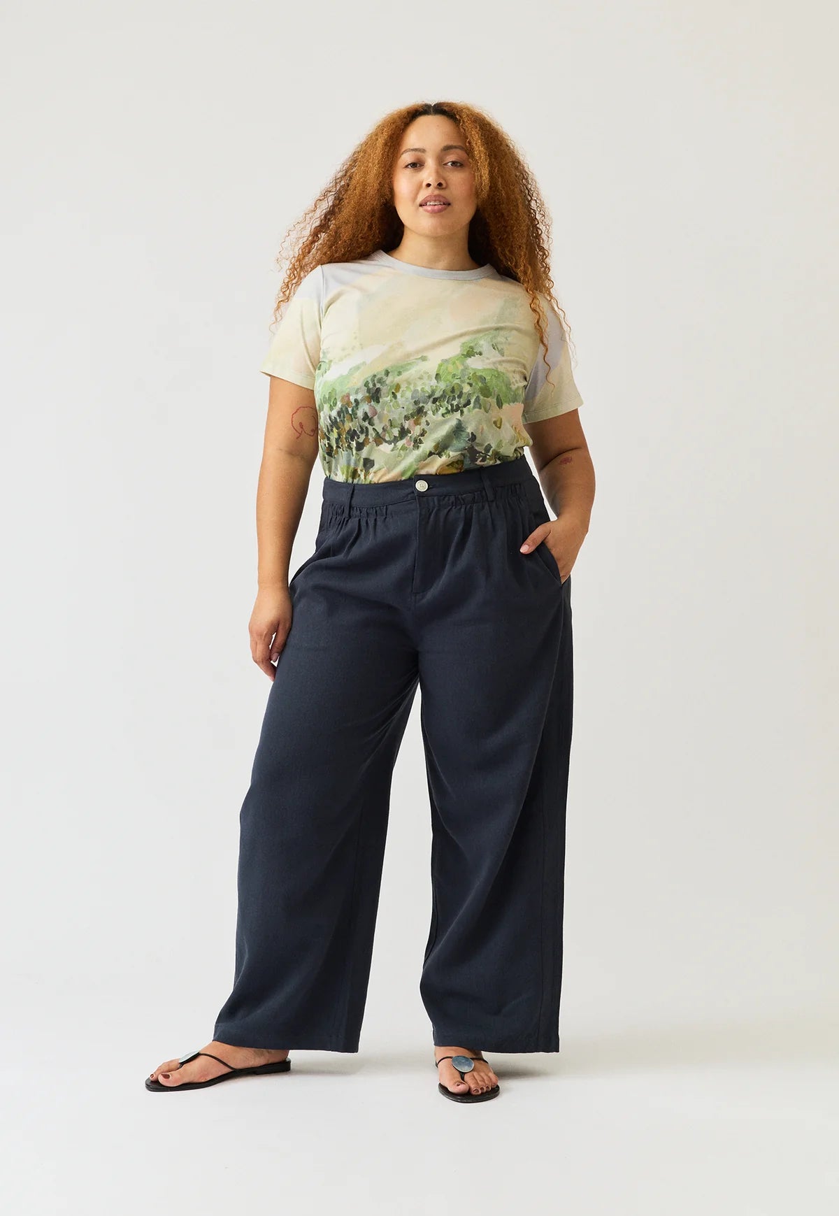 Charlotte Pant . Steel Blue
