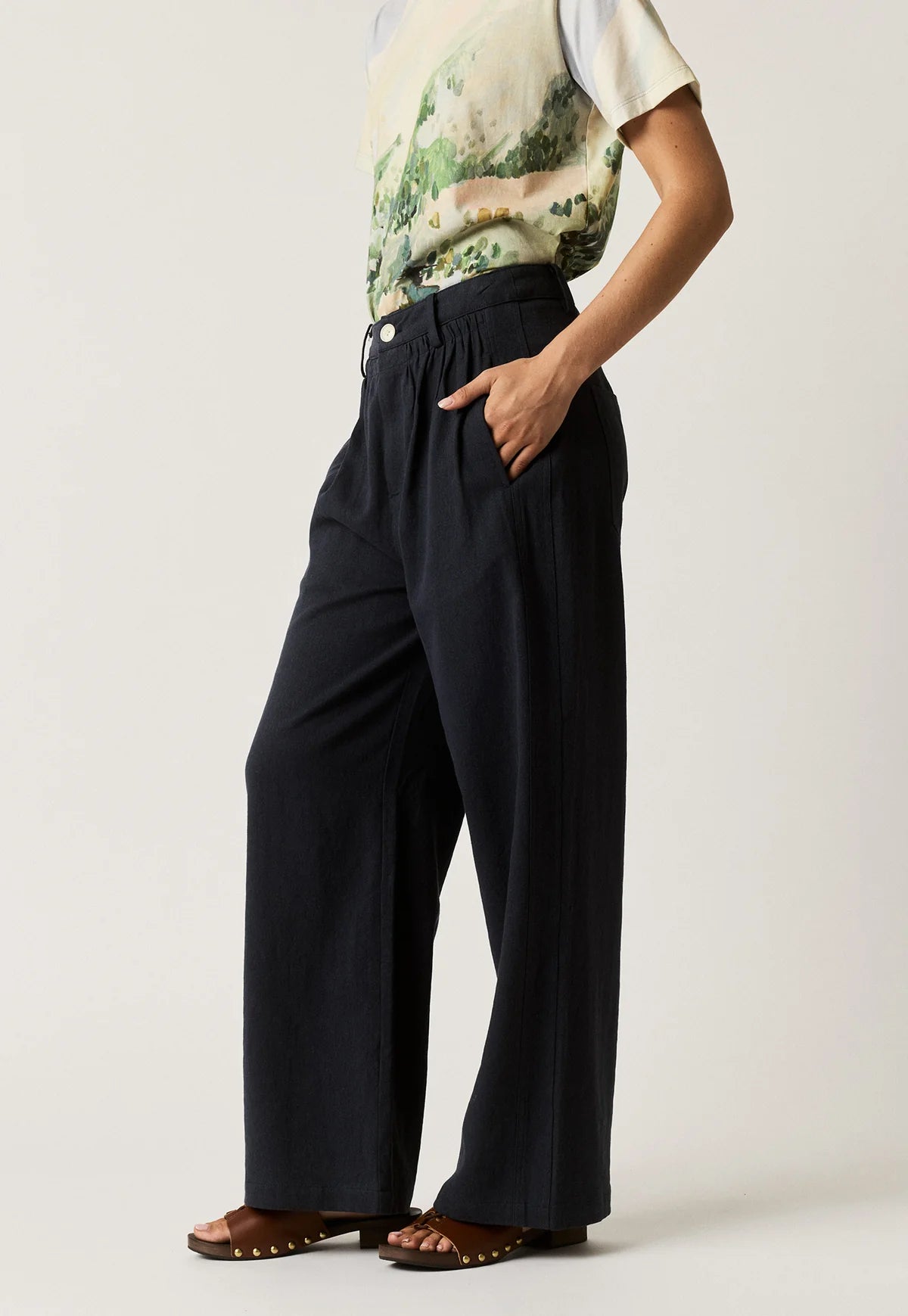 Charlotte Pant . Steel Blue