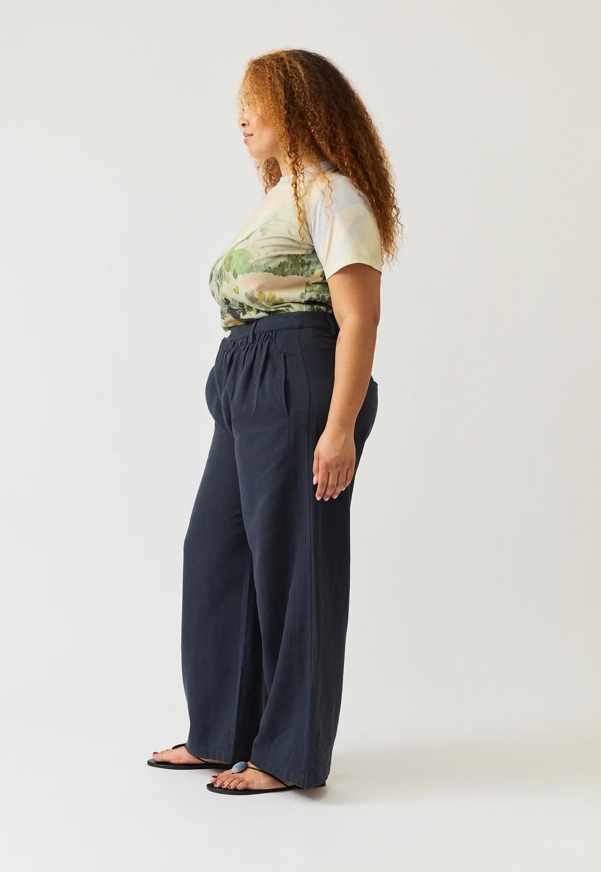 Charlotte Pant . Steel Blue