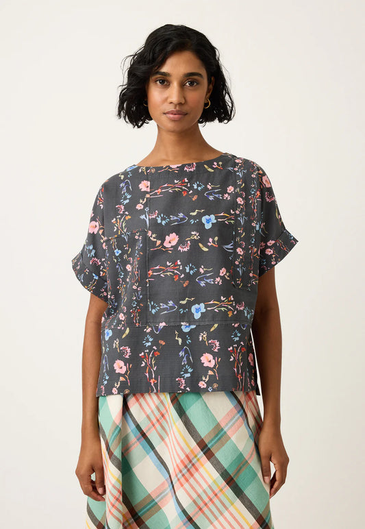 Dolman Top . Watercolour Charcoal