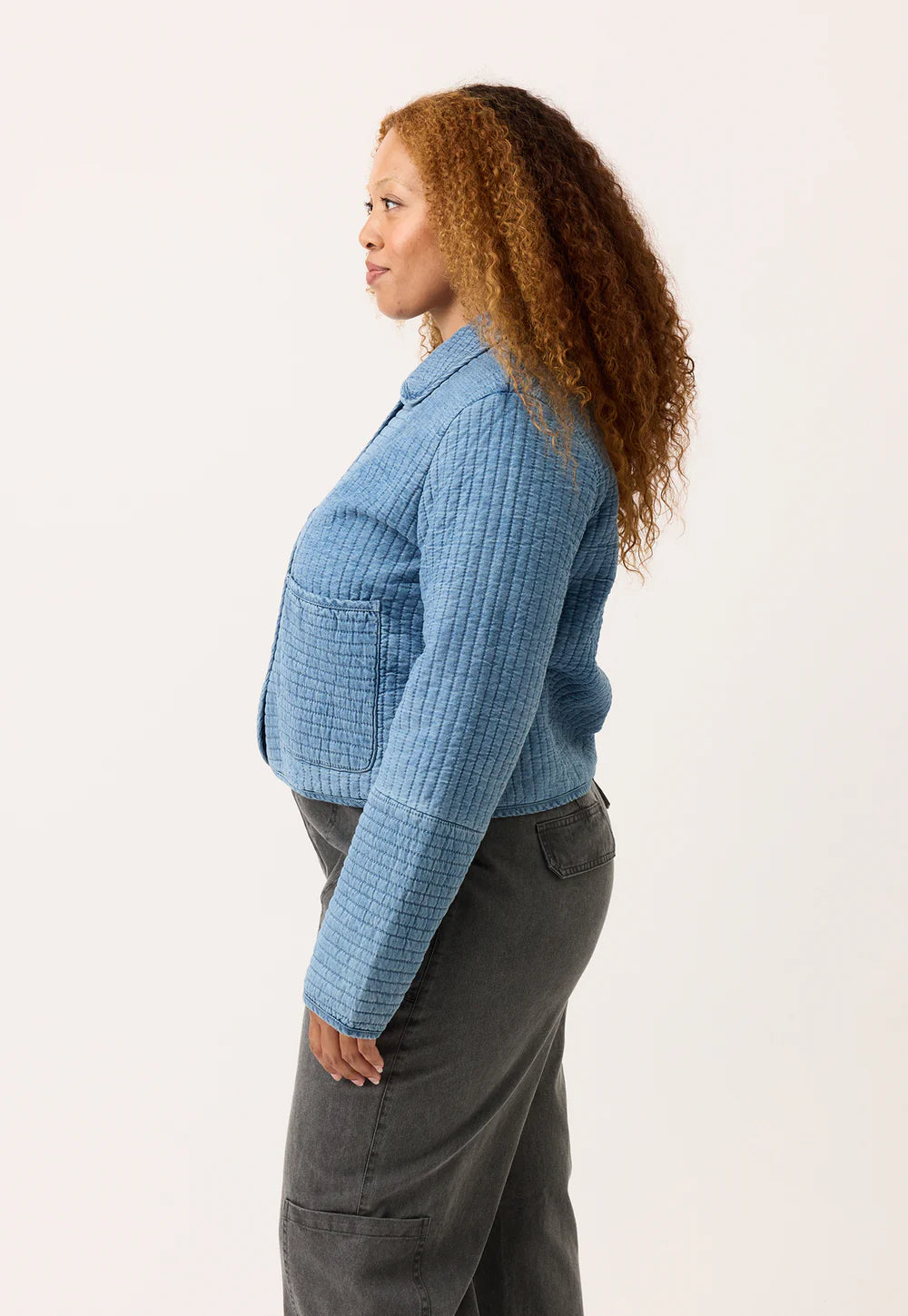 Nadia Quilted Jacket . Denim