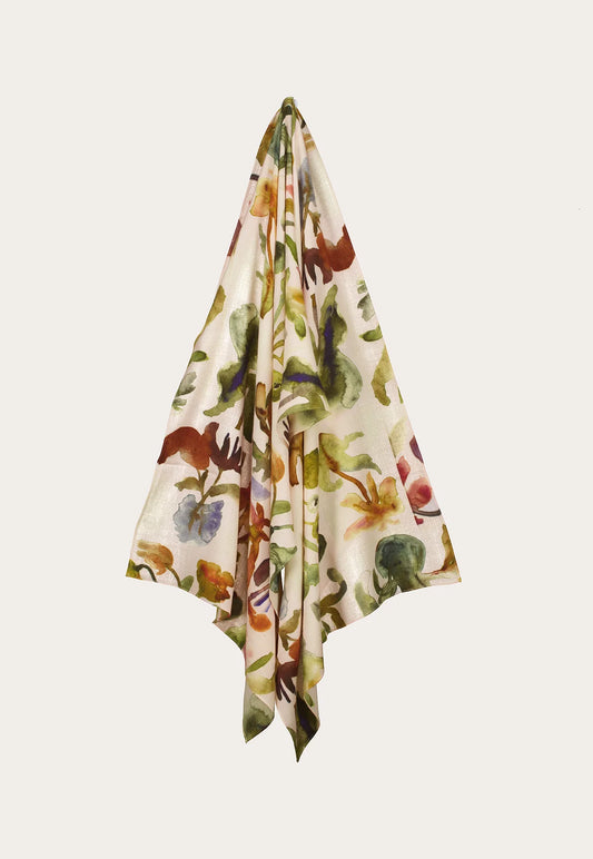 Wool Scarf . Watercolour Collage