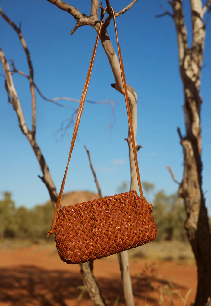 Woven Clutch . Ochre