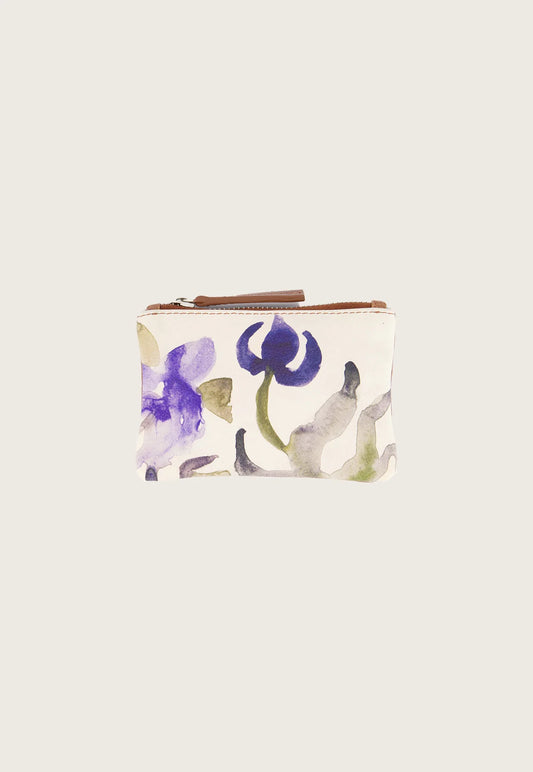 Card Purse . Blue Flower