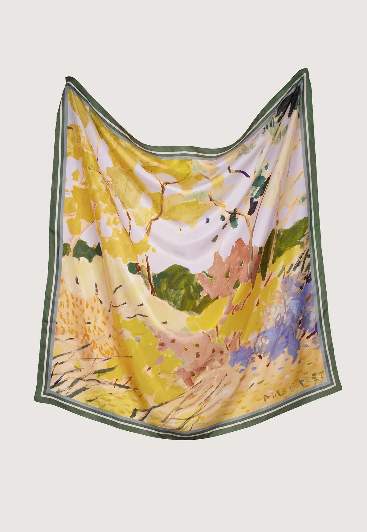 Silk Scarf . Sunny Clearing