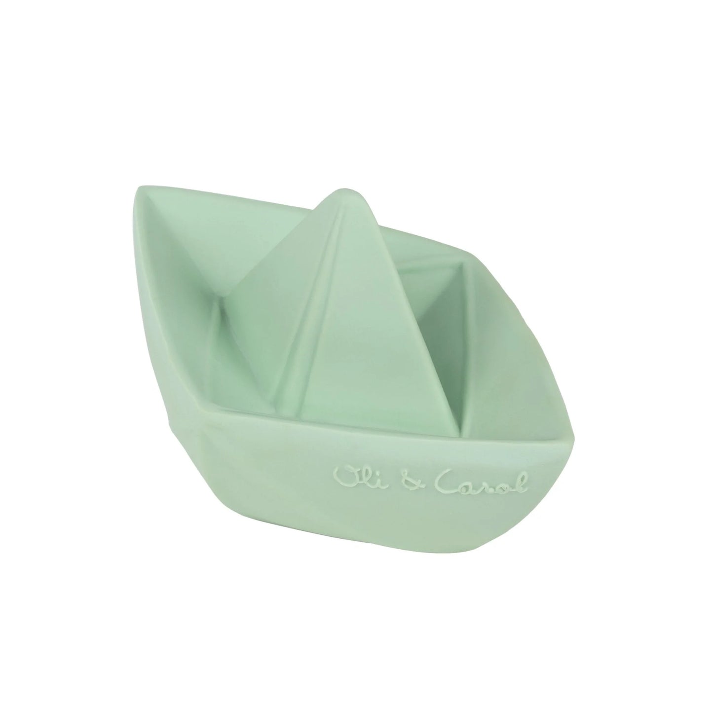 Origami Boat Natural Rubber Teether I Bath Toy . Mint  ARRIVING SOON!