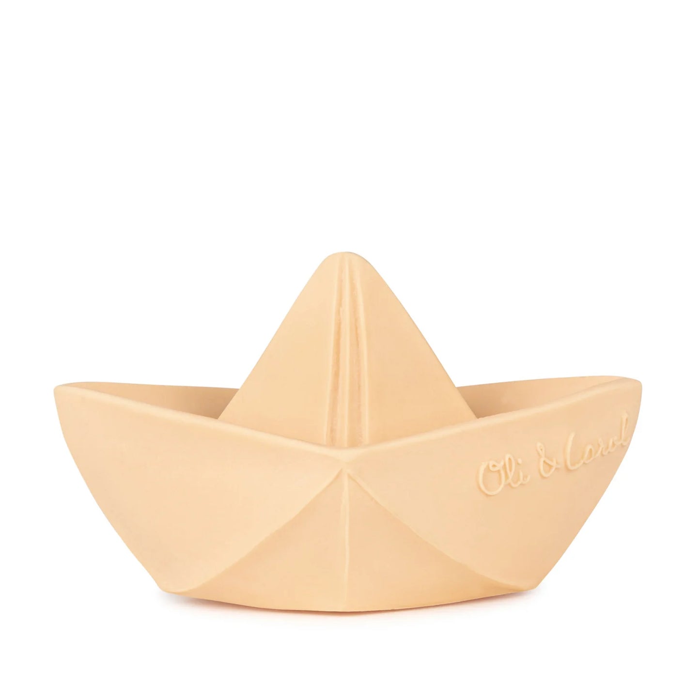 Origami Boat Natural Rubber Teether I Bath Toy . Nude  ARRIVING SOON!
