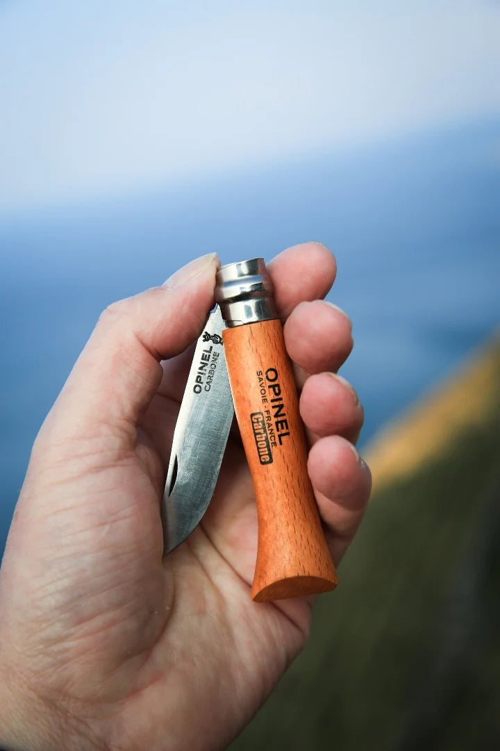 Opinel Classic No.08 Carbon Steel + Sheath . Beech